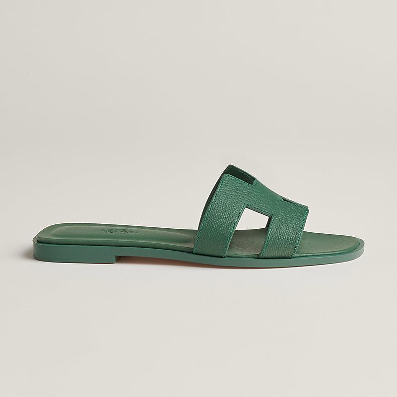 Giày Hermes Oran Sandal Nữ Xanh Lá